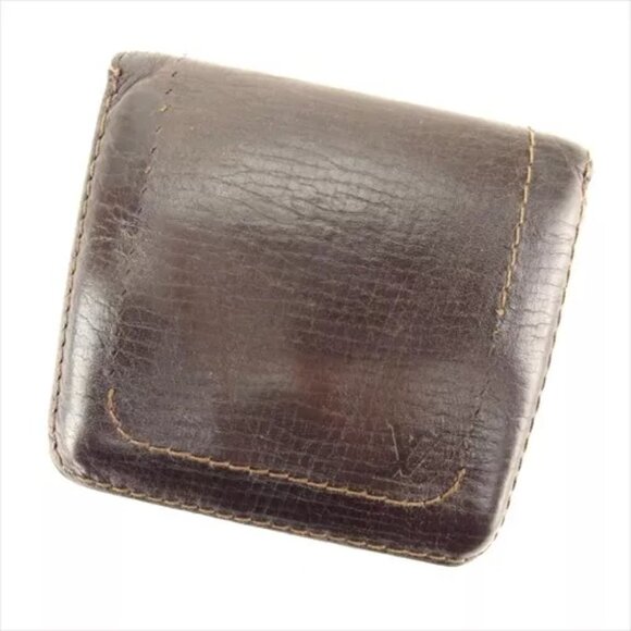 Louis Vuitton Bifold Brown leather Woman unisex Authentic Used - Picture 1 of 7
